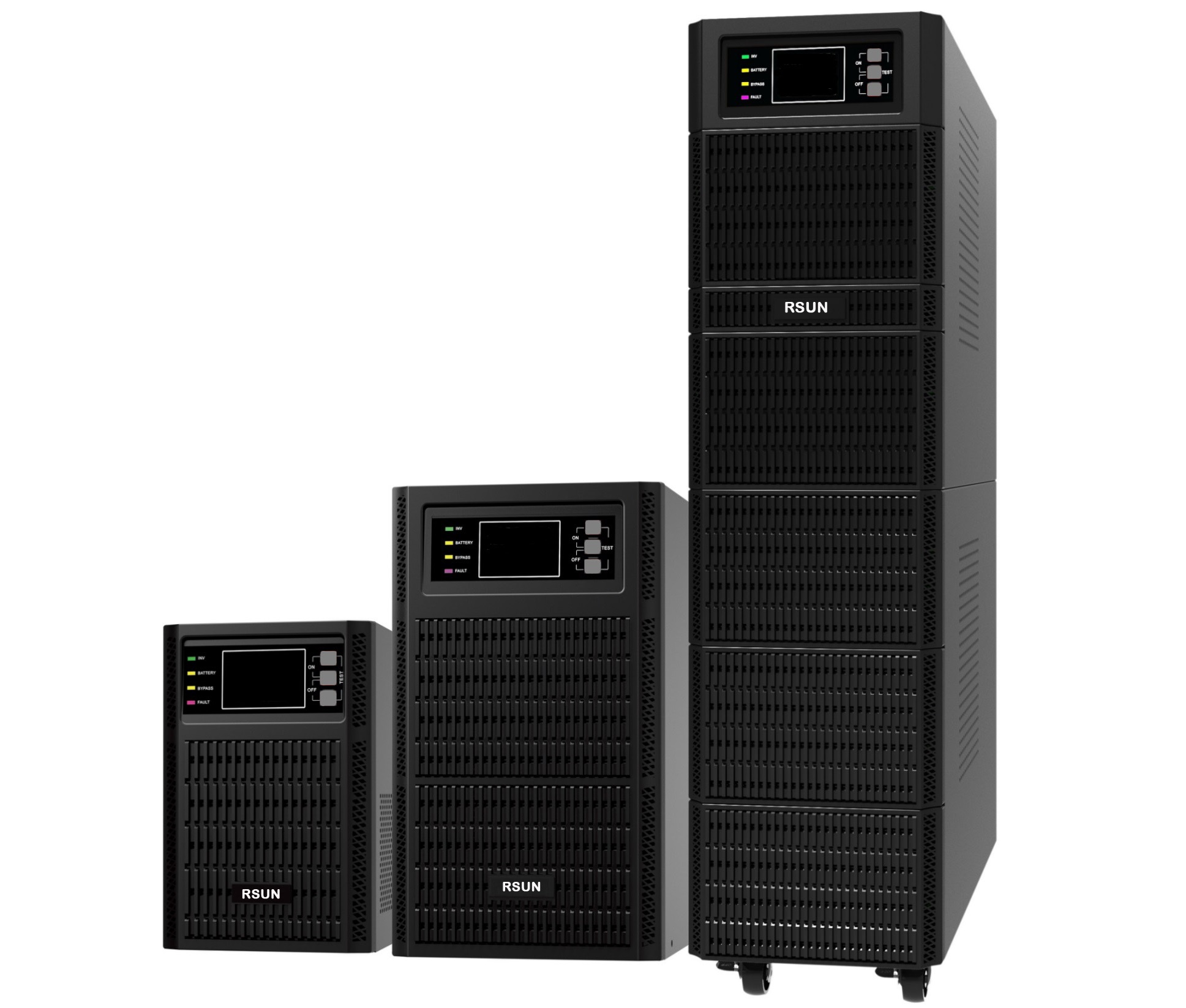 1KVA~10KVA High Frequency Online UPS Single phase, Power factor 1.0, adjustable charger current 1A-12A, true double-conversion, LCD display