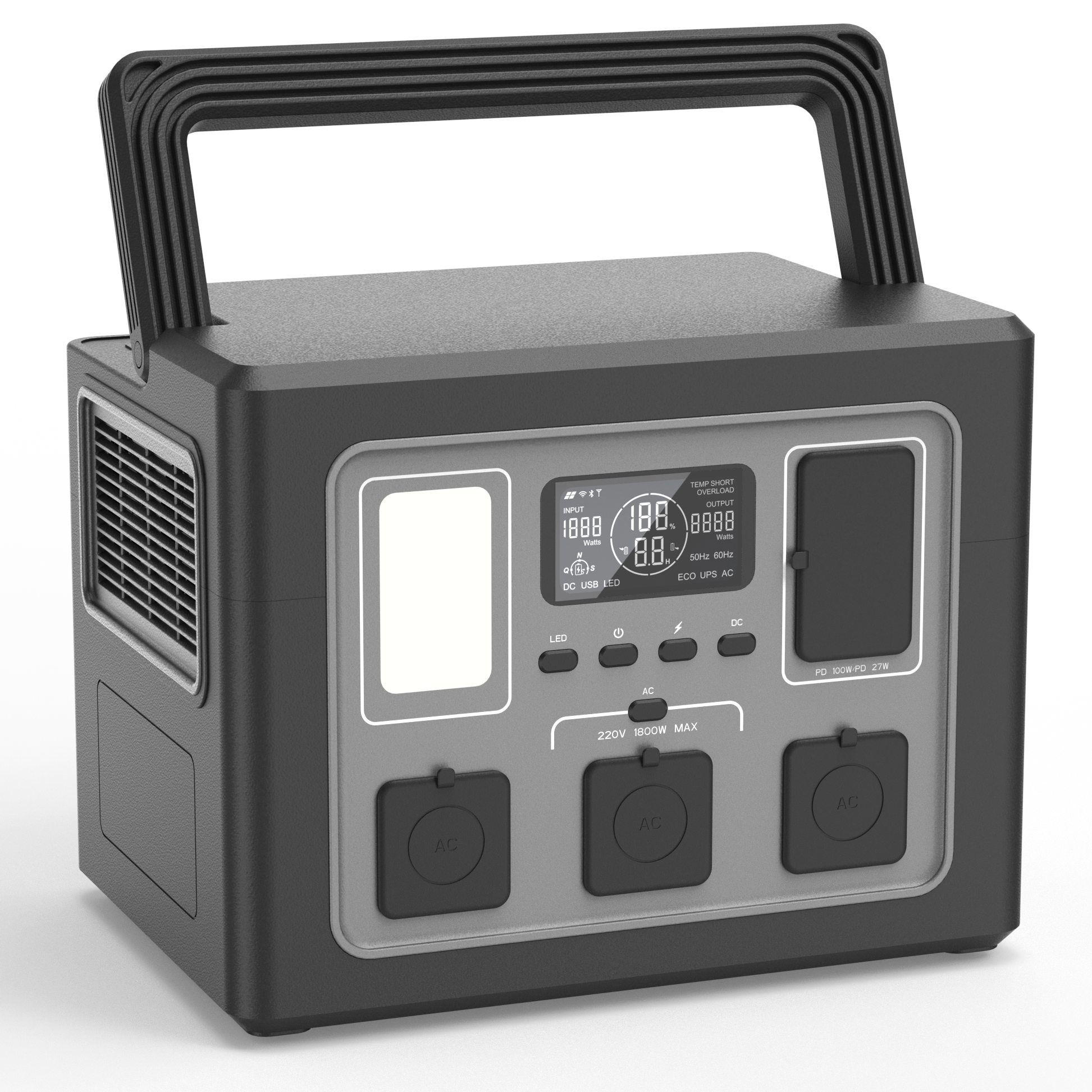 Portable Power Station 300W – 3600W with Lithium battery for outdoor, home backup